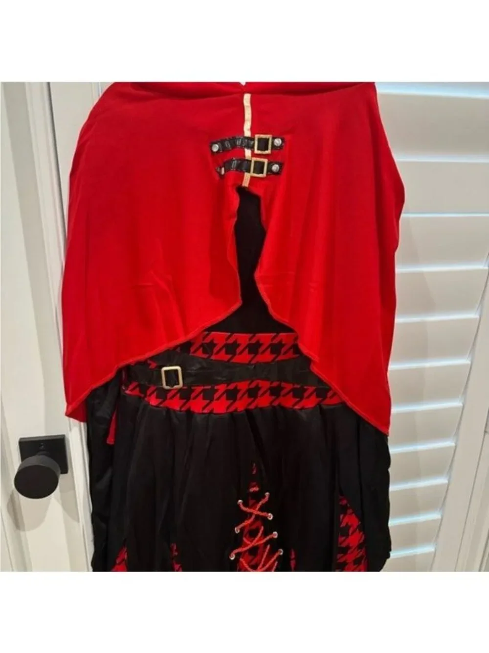 Amscan Red & Black Riding Hood Rebel Costume | Girl's Large (12-14) | NWT - Picture 6 of 10